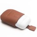 QIALINO Skórzane Etui Pokrowiec do AirPods brązowe