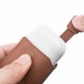 QIALINO Skórzane Etui Pokrowiec do AirPods brązowe