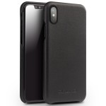 Skórzane Etui Plecki QIALINO iPhone X (TEN) czarne 