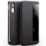 QIALINO Skórzane Eleganckie Etui Huawei P20 czarne 