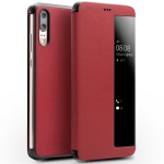 QIALINO Skórzane Eleganckie Etui Huawei P20 czerwone