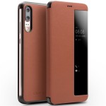 QIALINO Skórzane Eleganckie Etui Huawei P20 brązowe