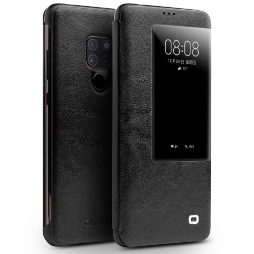 QIALINO Skórzane Etui Pokrowiec HUAWEI Mate 20 czarne