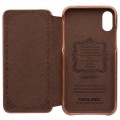QIALINO Skórzany Pokrowiec Etui do iPhone XS / iPhone X brązowy