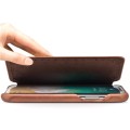 QIALINO Skórzany Pokrowiec Etui do iPhone XS / iPhone X brązowy