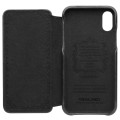 QIALINO Skórzany Pokrowiec Etui do iPhone XS / iPhone X czarny