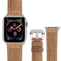 QIALINO Skórzany Pasek do Apple Watch 42mm / 44mm brązowy