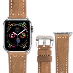 QIALINO Skórzany Pasek do Apple Watch 42mm / 44mm / 45mmbrązowy