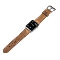QIALINO Skórzany Pasek do Apple Watch 42mm / 44mm brązowy