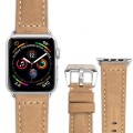 Skórzany Pasek QIALINO do Apple Watch 42mm / 44mm /45mm khaki