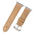 Skórzany Pasek QIALINO do Apple Watch 42mm / 44mm /45mm khaki