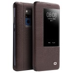 Skórzany Smart Cover Pokrowiec QIALINO Huawei Mate 20 X brązowy