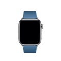 Skórzany Nowoczesny Pasek do Apple Watch 38mm / 40mm/ 41mm granatowy