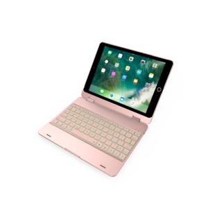 Etui Podświetlana Klawiatura do iPad 9.7 2017/ iPad 9.7 2018 złoty róż