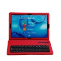 Skórzane Etui Pokrowiec Klawiatura Mediapad M5 10 czerwona