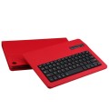 Skórzane Etui Pokrowiec Klawiatura Mediapad M5 10 czerwona