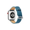 Skórzany Mocny Pasek do Apple Watch 38mm / 40mm niebieski
