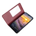 Skórzane Etui Pokrowiec do Huawei Mate 20 X bordowe