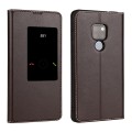 Skórzane Etui Pokrowiec do Huawei Mate 20 X brązowe