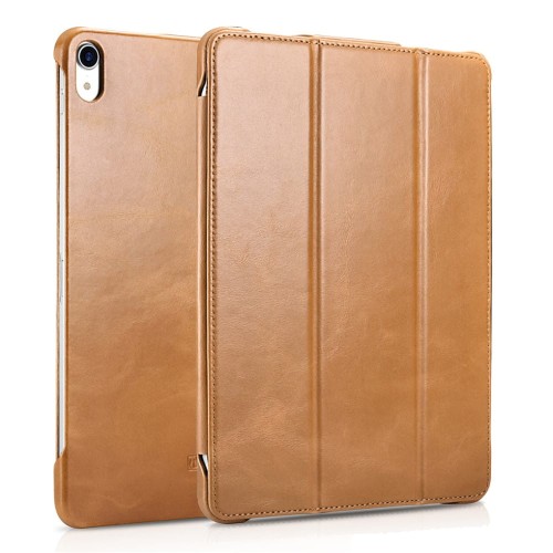 Skórzane Etui Smart Cover iCARER iPad Pro 12.9 2018 brązowy jasny