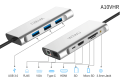 Adapter Przejściówka HUB WIWU 10w1 USB-C HDMI 4K SD USB MACBOOK