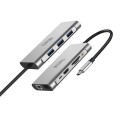 Adapter HUB WIWU 10w1 USB-C HDMI 4K SD USB MACBOOK szara/grey