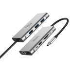 Adapter HUB WIWU 10w1 USB-C HDMI 4K SD USB MACBOOK szara/grey