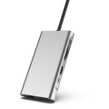 Adapter HUB WIWU 10w1 USB-C HDMI 4K SD USB MACBOOK szara/grey