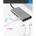 Adapter HUB WIWU 10w1 USB-C HDMI 4K SD USB MACBOOK szara/grey