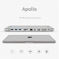 Adapterprzejściówka HUB WIWU APOLLO 11w1 USB3.0/HDMI/VGA/DP/RJ45/SD srebrna