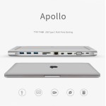 Adapter HUB WIWU APOLLO 11w1 USB3.0/HDMI/VGA/DP/RJ45/SD srebrna
