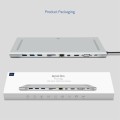 Adapterprzejściówka HUB WIWU APOLLO 11w1 USB3.0/HDMI/VGA/DP/RJ45/SD srebrna