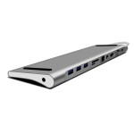 Adapter HUB WIWU APOLLO 11w1 USB3.0/HDMI/VGA/DP/RJ45/SD szary