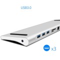 Adapter HUB WIWU APOLLO 11w1 USB3.0/HDMI/VGA/DP/RJ45/SD szary