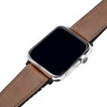 Skórzany Pasek QIALINO do Apple Watch 42mm / 44mm brązowy