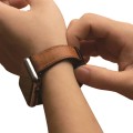 Skórzany Pasek QIALINO do Apple Watch 42mm / 44mm brązowy jasny