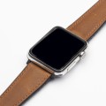 Skórzany Pasek QIALINO do Apple Watch 42mm / 44mm brązowy jasny