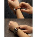 Skórzany Pasek QIALINO do Apple Watch 42mm / 44mm brązowy jasny