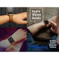 Skórzany Pasek QIALINO do Apple Watch 42mm / 44mm brązowy jasny