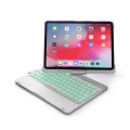 Obrotowa Podświetlana Klawiatura do iPad Pro 11 2018 srebrna