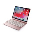 Obrotowa Podświetlana Klawiatura do iPad Pro 11 2018 złoty róż