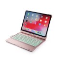 Obrotowa Podświetlana Klawiatura do iPad Pro 11 2018 złoty róż