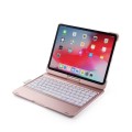 Obrotowa Podświetlana Klawiatura do iPad Pro 11 2018 złoty róż