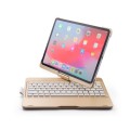 Obrotowa Podświetlana Klawiatura do iPad Pro 11 2018 złota