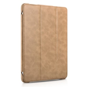 Skórzane Etui iCarer iPad Pro 12.9 2018 beżowe