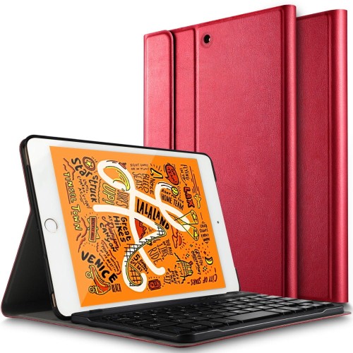 Etui Bezprzewodowa Klawiatura do iPad Mini 2019 czerwona