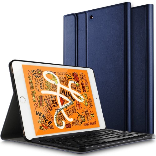 Etui Bezprzewodowa Klawiatura do iPad Mini 2019 granatowa