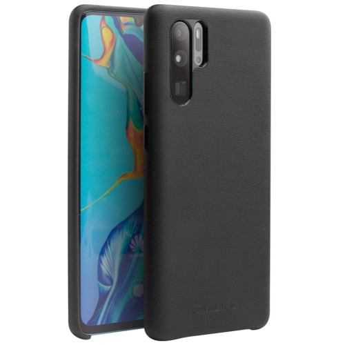 Skórzane Etui Plecki QIALINO doHuawei P30 Pro czarne