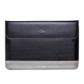 Skórzana Torba Aktówka LENTION MacBook Pro 15.4 czarno/szara