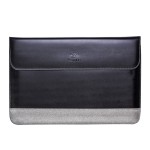 Skórzana Torba Aktówka LENTION MacBook Pro 15.4 czarno/szara
